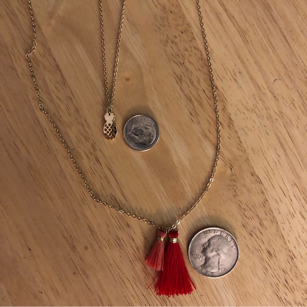 Double Strand Chain Necklace - Picture 5 of 8